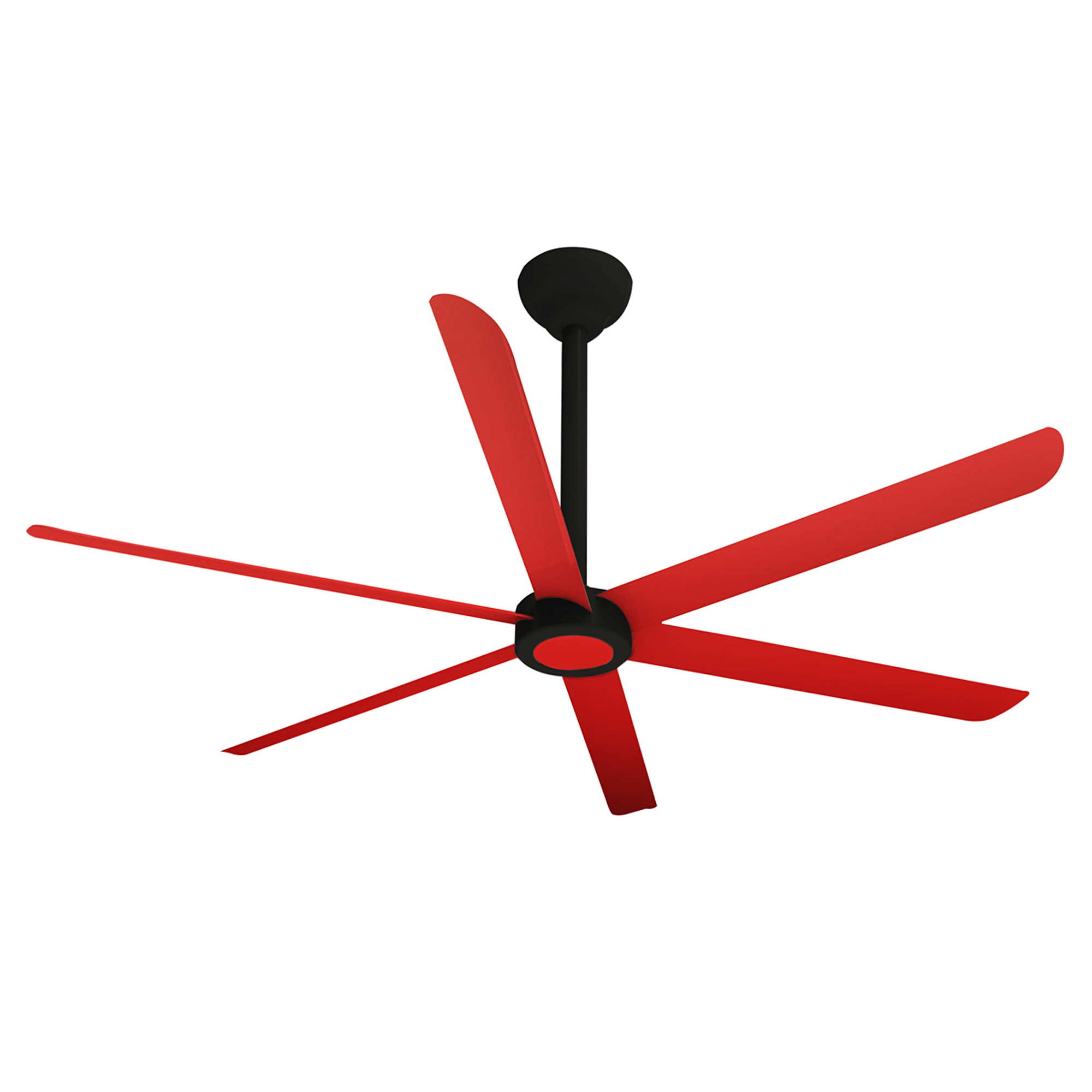 Maxx Air, 108in. Indoor 6-Speed HVLS Ceiling Fan, Red, Fan Diameter 108 in, Fan Blade Span 60+, Air Delivery 28250 cfm, Model# HVLS 108 BLKR